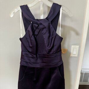 Davids Bridal Plum size 4 Bridesmaid Dress